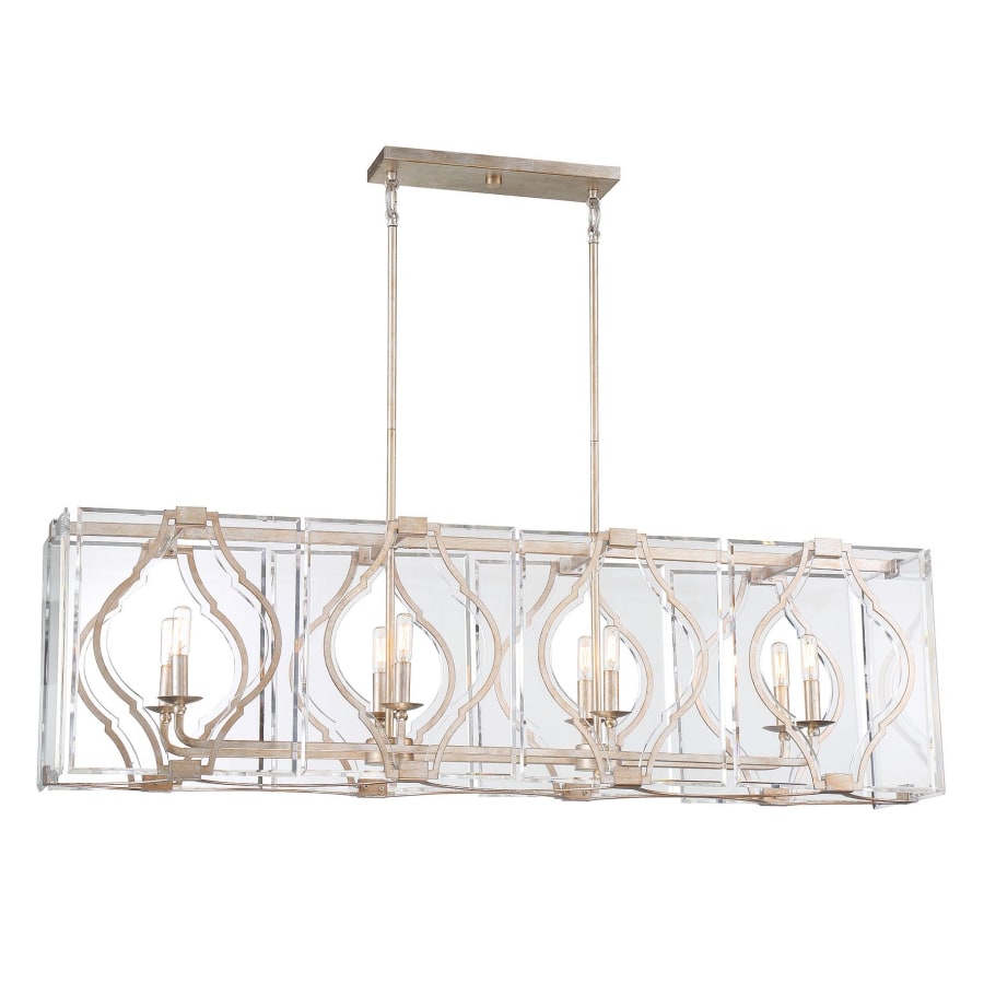 Metropolitan Brenton Cove 8 Light 50" Wide Taper Candle Linear Chandelier