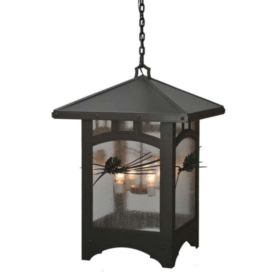 Meyda Tiffany Square Lone Pine 4 Light 37" Wide Pendant