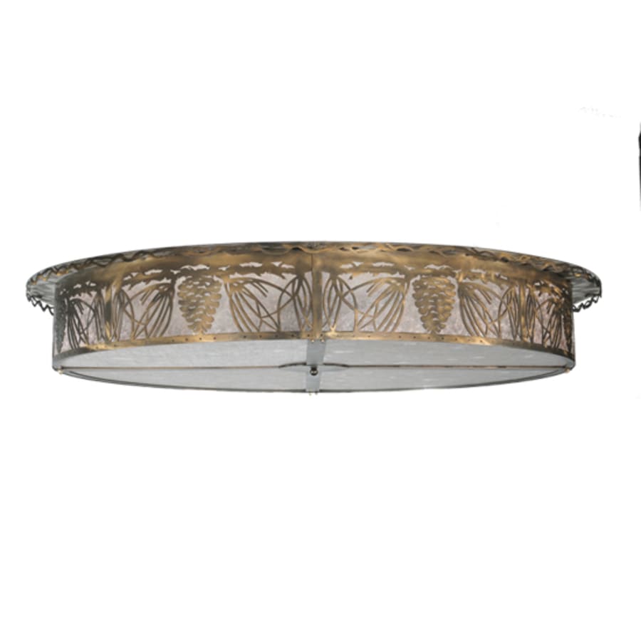 Meyda Tiffany Mountain Pine 12 Light 72" Wide Semi-Flush Drum Ceiling Fixture