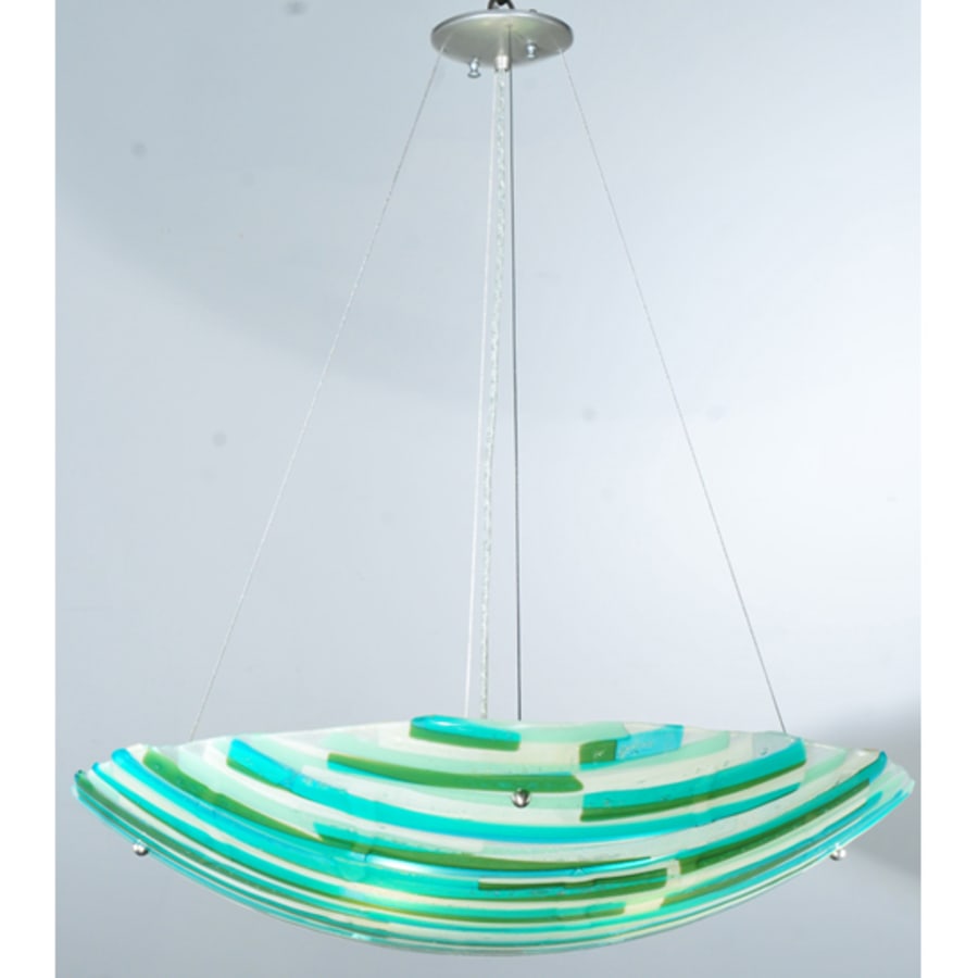 Meyda Tiffany 30" W La Spiaggia Fused Glass Inverted Pendant