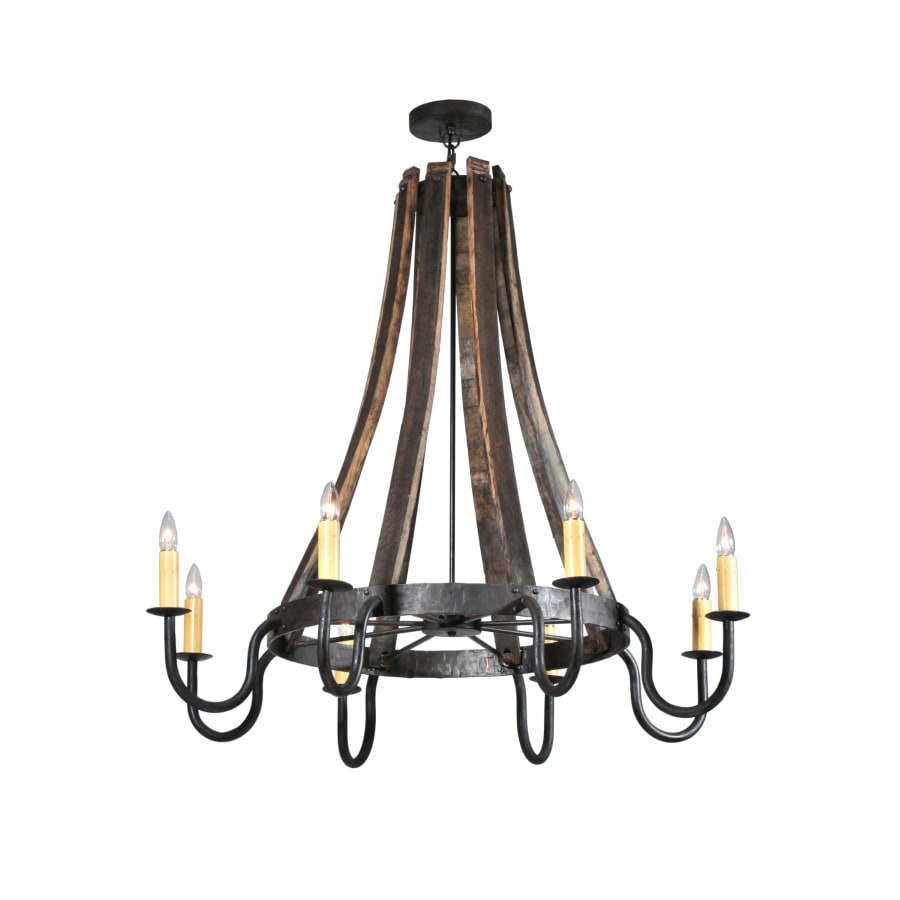 Meyda Tiffany 43" W Barrel Stave 8 Light Chandelier