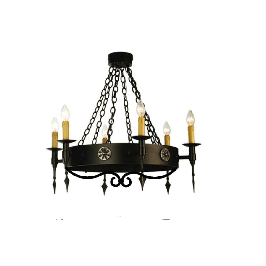 Meyda Tiffany Warwick 6 Light 24" Wide Taper Candle Style Chandelier