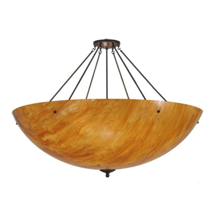 Meyda Tiffany Madison 8 Light 36" Wide Semi-Flush Bowl Ceiling Fixture - Timeless Bronze Finish