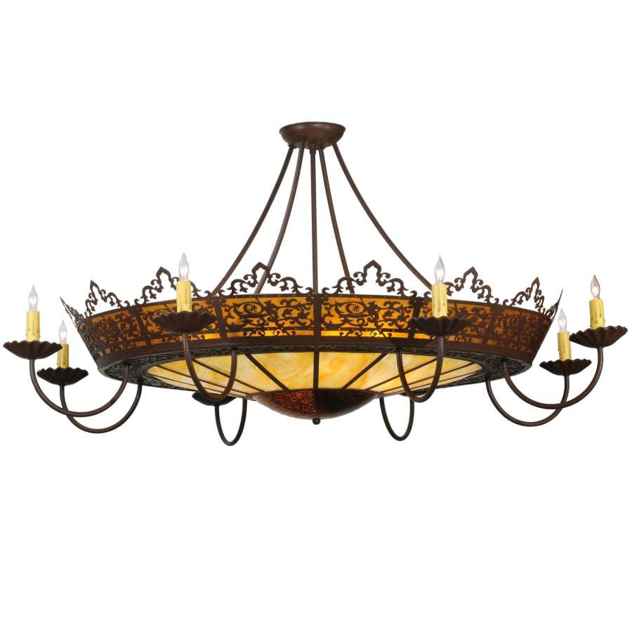 Meyda Tiffany 47" W Stanley 8 Arm Semi-Flushmount Ceiling Fixture