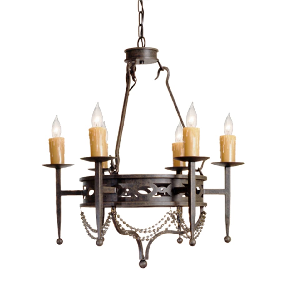 Meyda Tiffany Jasmine 6 Light 28" Wide Taper Candle Style Chandelier