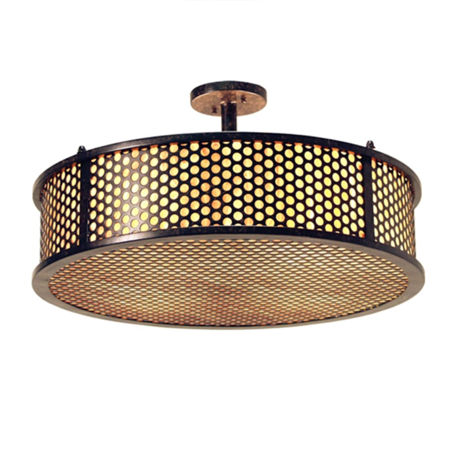 Meyda Tiffany Luciano 4 Light 24" Wide Semi-Flush Drum Ceiling Fixture