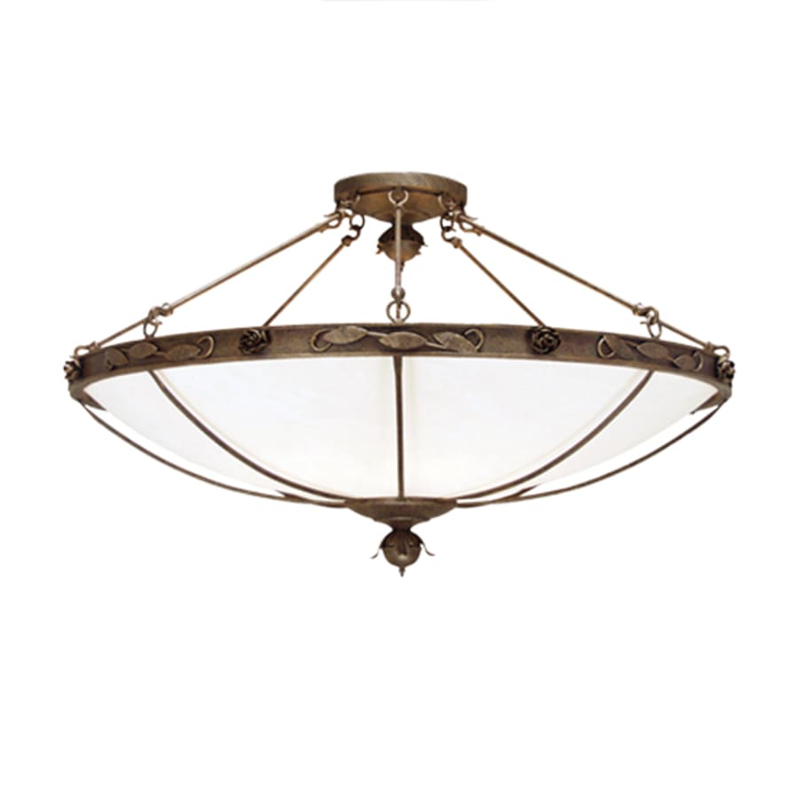 Meyda Tiffany Arabesque 8 Light 48" Wide Semi-Flush Bowl Ceiling Fixture - Antiquity Finish