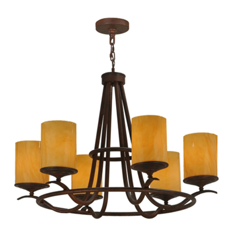 Meyda Tiffany Octavia 6 Light 36" Wide Pillar Candle Style Chandelier