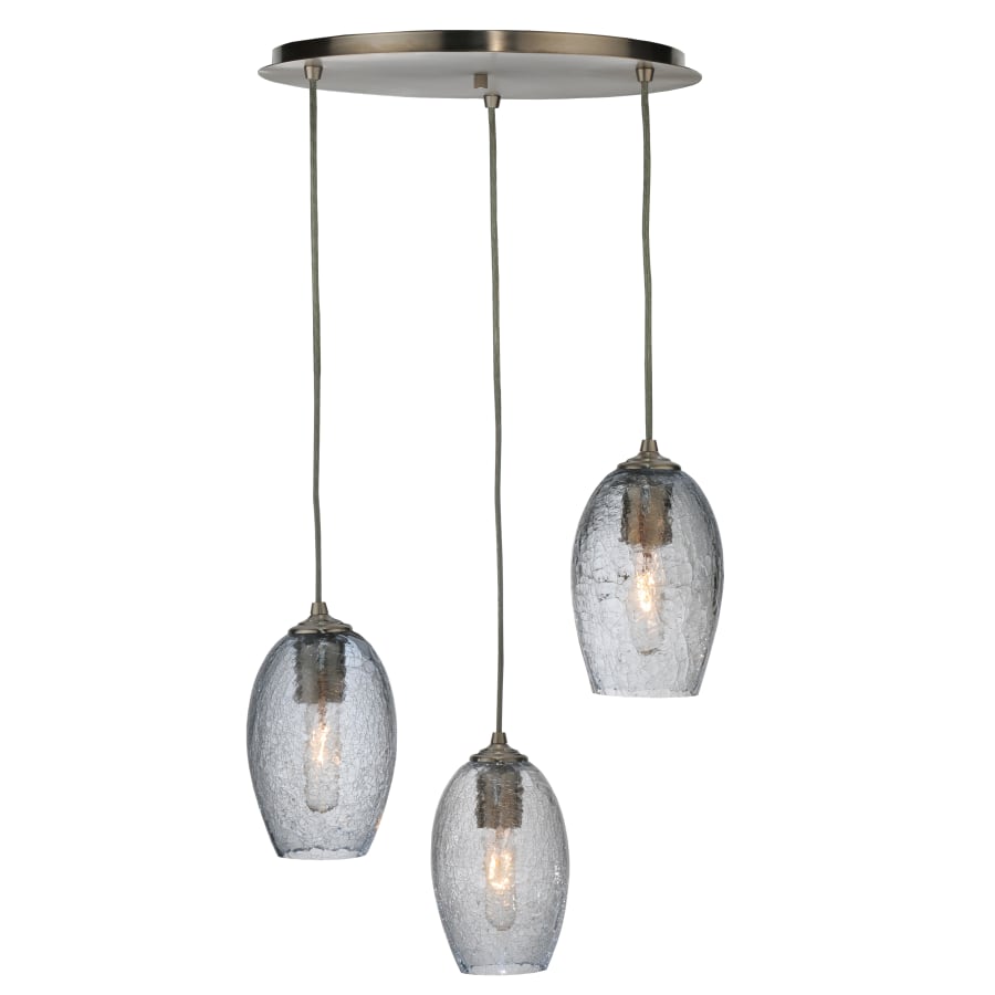 Meyda Tiffany 20" W Crackle Orb 3 Light Mouth Blown Shower Flush Mount Ceiling Fixture