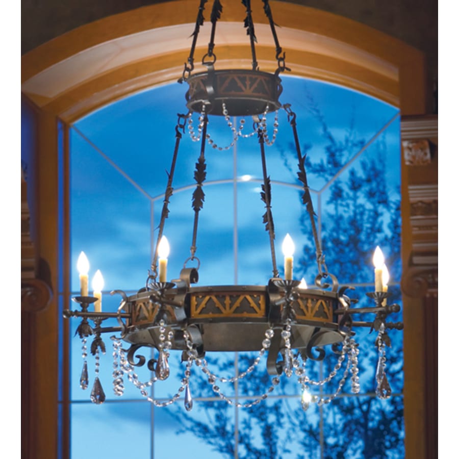 Meyda Tiffany Filomena 8 Light 48" Wide Crystal Candle Style Chandelier