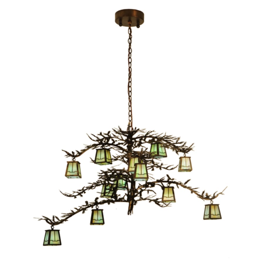 Meyda Tiffany Pine Branch Valley View 12 Light 50" Wide Chandelier
