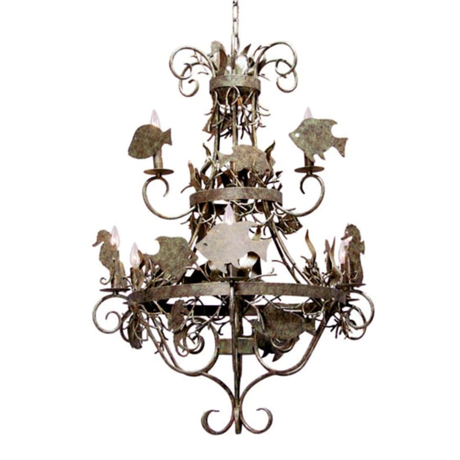 Meyda Tiffany De La Mar 9 Light 32" Wide Taper Candle Style Chandelier