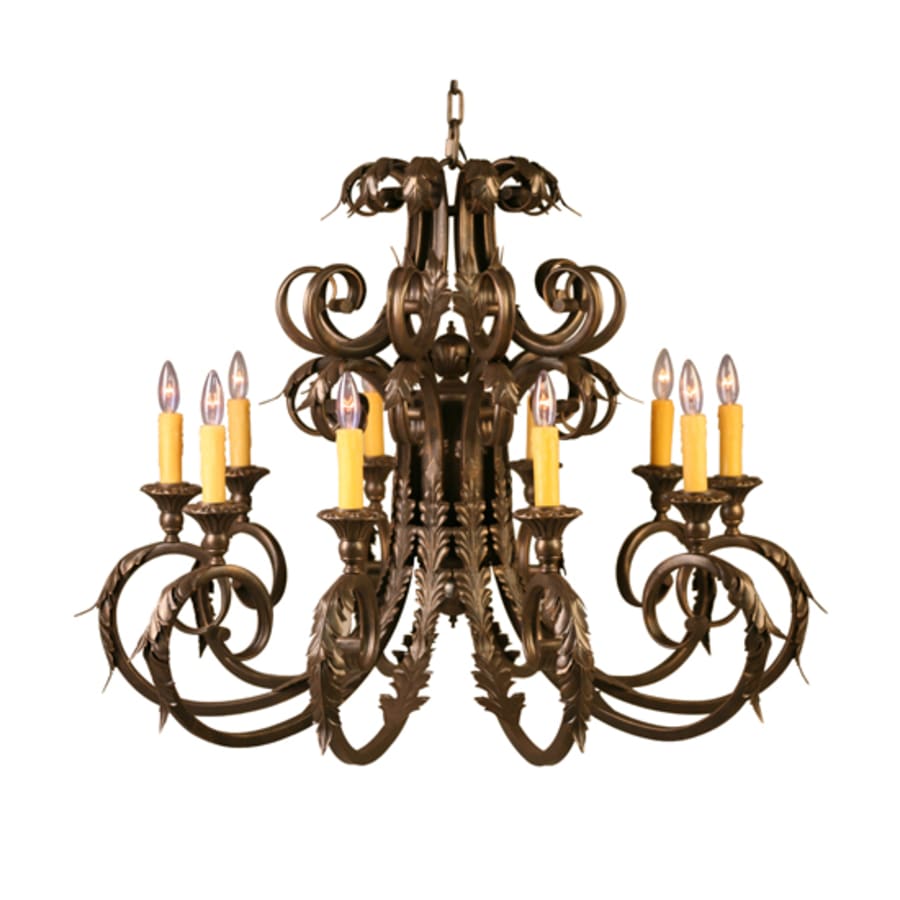 Meyda Tiffany Serratina 10 Light 42" Wide Taper Candle Style Chandelier