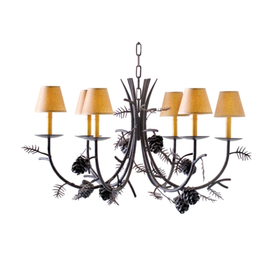 Meyda Tiffany Pinecone 8 Light 42" Wide Chandelier