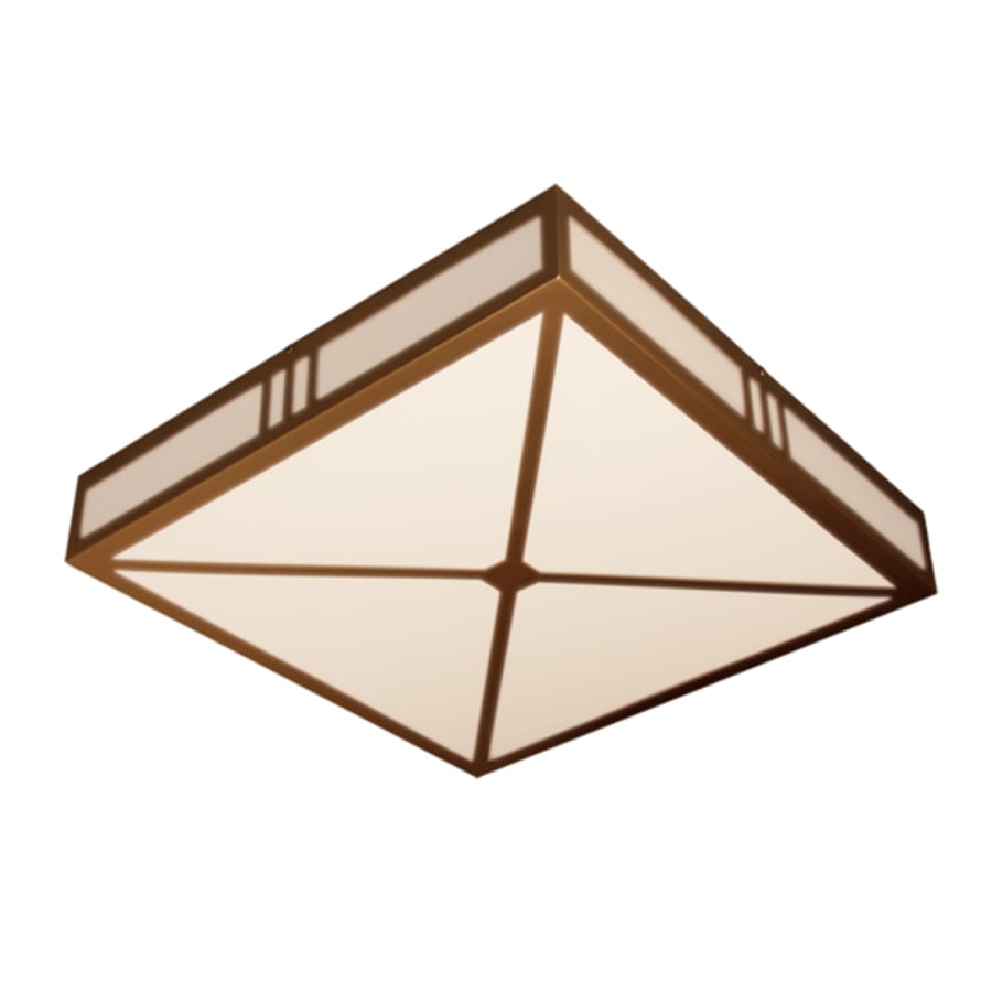 Meyda Tiffany Whitewing 4 Light 36" Wide Flush Mount Square Ceiling Fixture - Coffee Cinnamon Finish