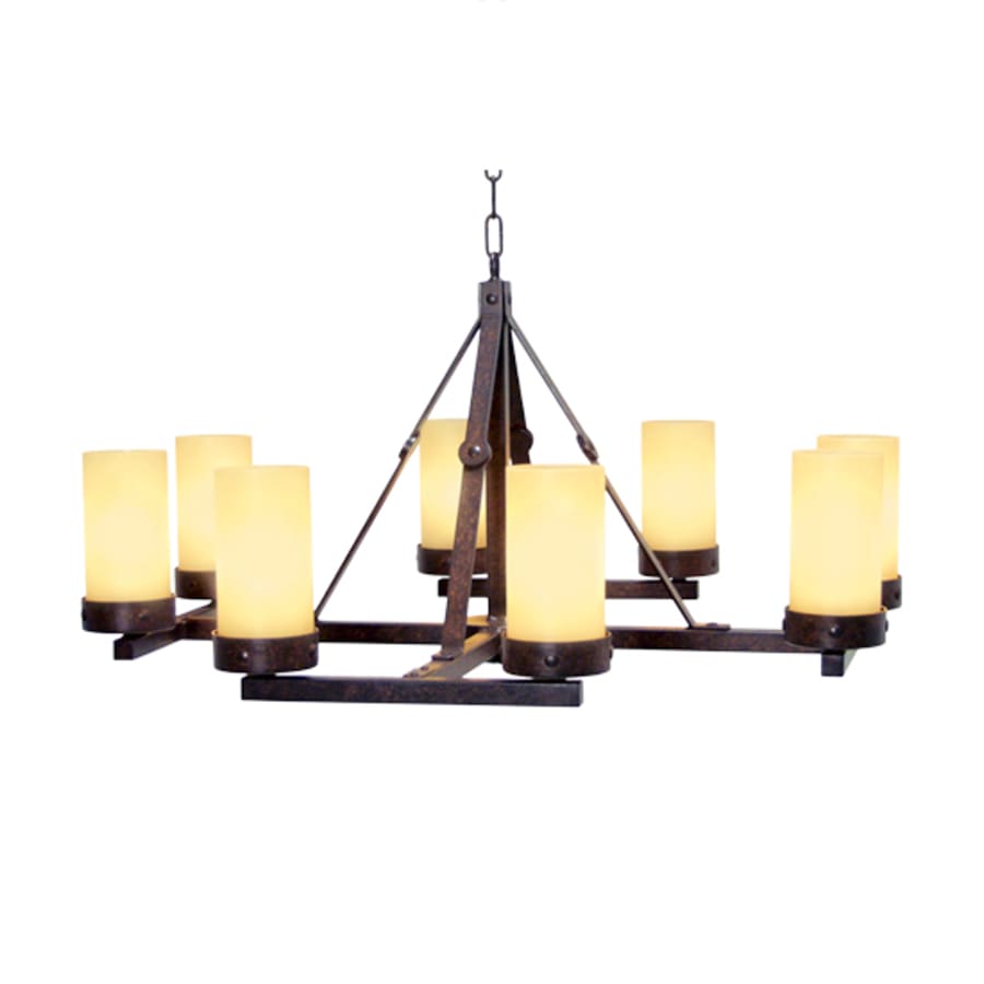 Meyda Tiffany Parker 8 Light 36" Wide Pillar Candle Style Chandelier