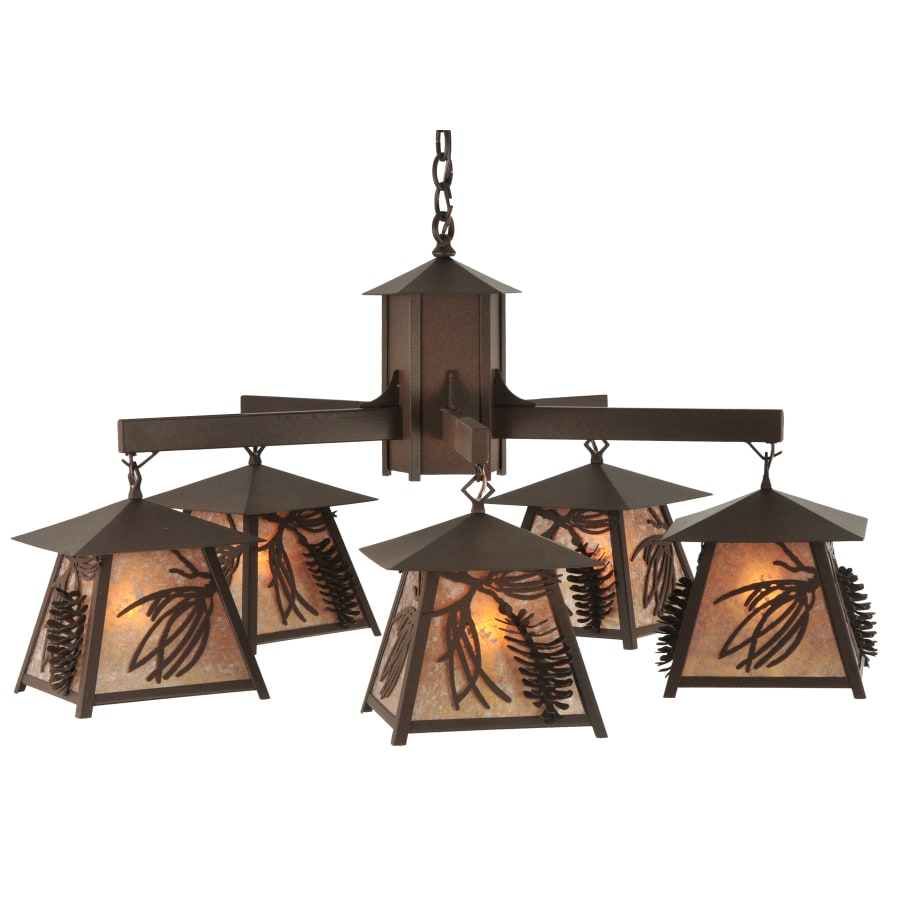 Meyda Tiffany 40" W Stillwater Scotch Pine 5 Light Chandelier