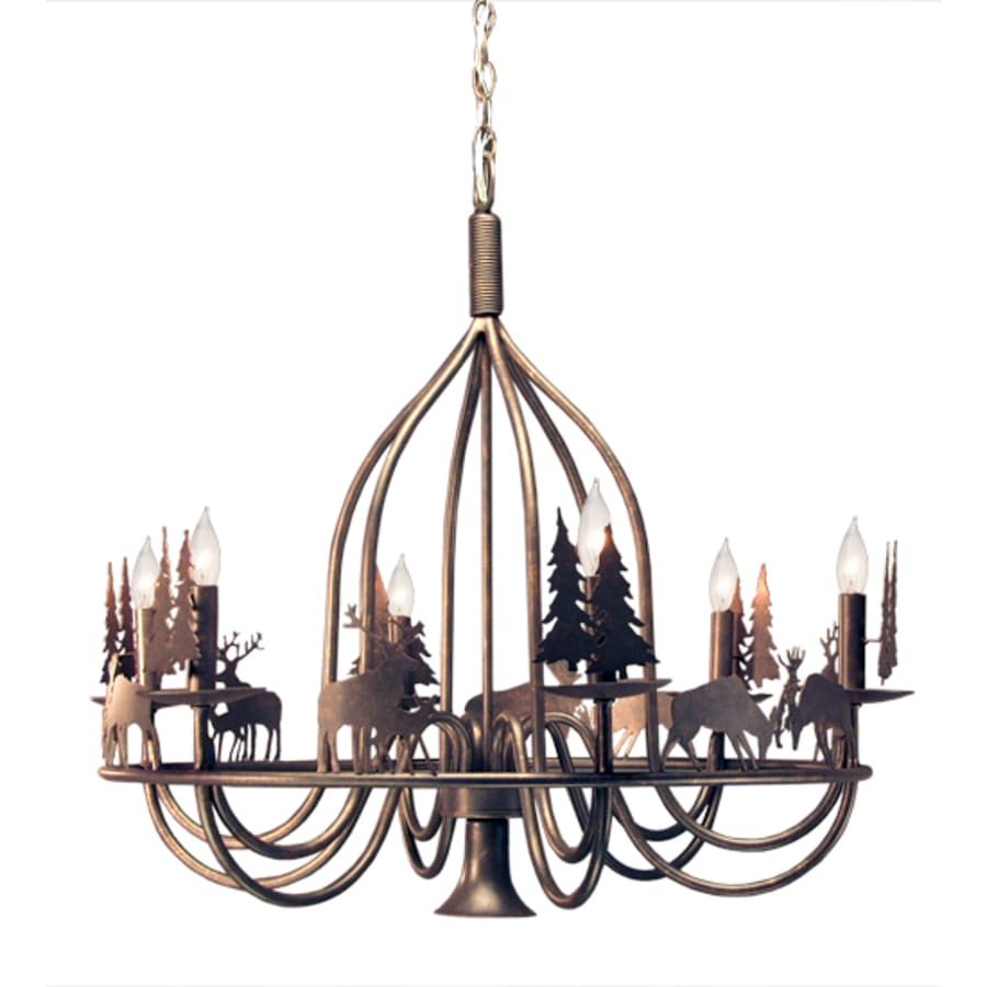 Meyda Tiffany Ciervo 6 Light 32" Wide Taper Candle Style Chandelier