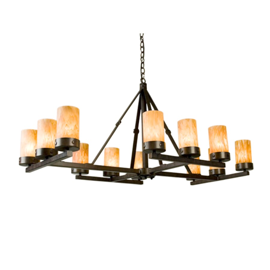 Meyda Tiffany Parker 12 Light 30" Wide Pillar Candle Style Chandelier