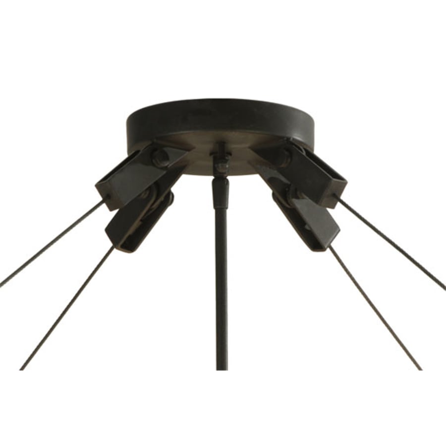 Meyda Tiffany Geo 12 Light 42" Wide Semi-Flush Drum Ceiling Fixture - Blackwash Finish