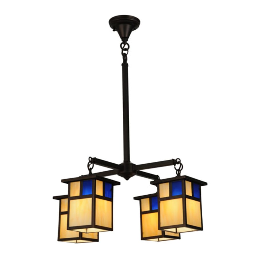 Meyda Tiffany Hyde Park T Mission 4 Light 25" Wide Chandelier