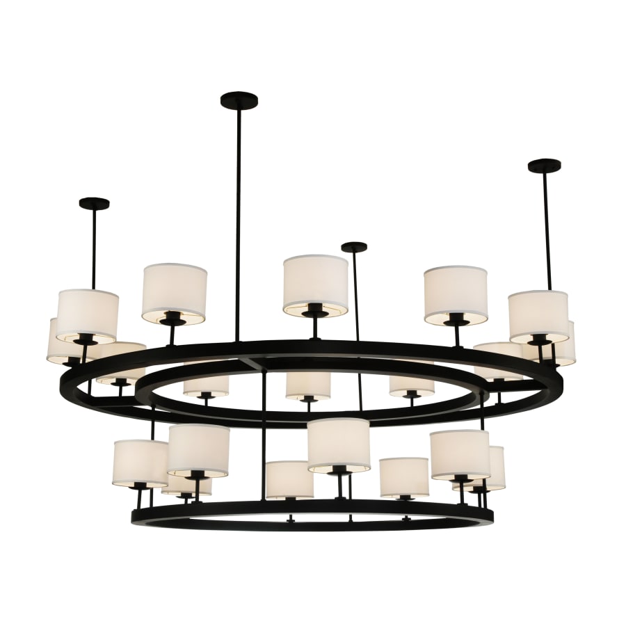 Meyda Tiffany 81" W Chestnut Hill 2 Tier Semi-Flushmount Ceiling Fixture