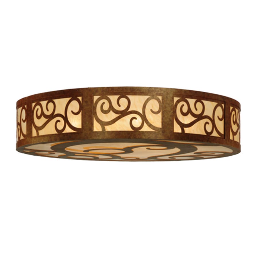 Meyda Tiffany Dean 12 Light 60" Wide Flush Mount Drum Ceiling Fixture