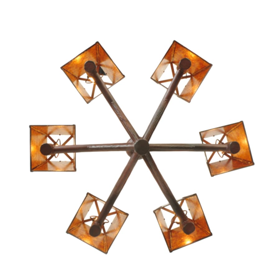 Meyda Tiffany Rocky Mountain 6 Light 40" Wide Chandelier