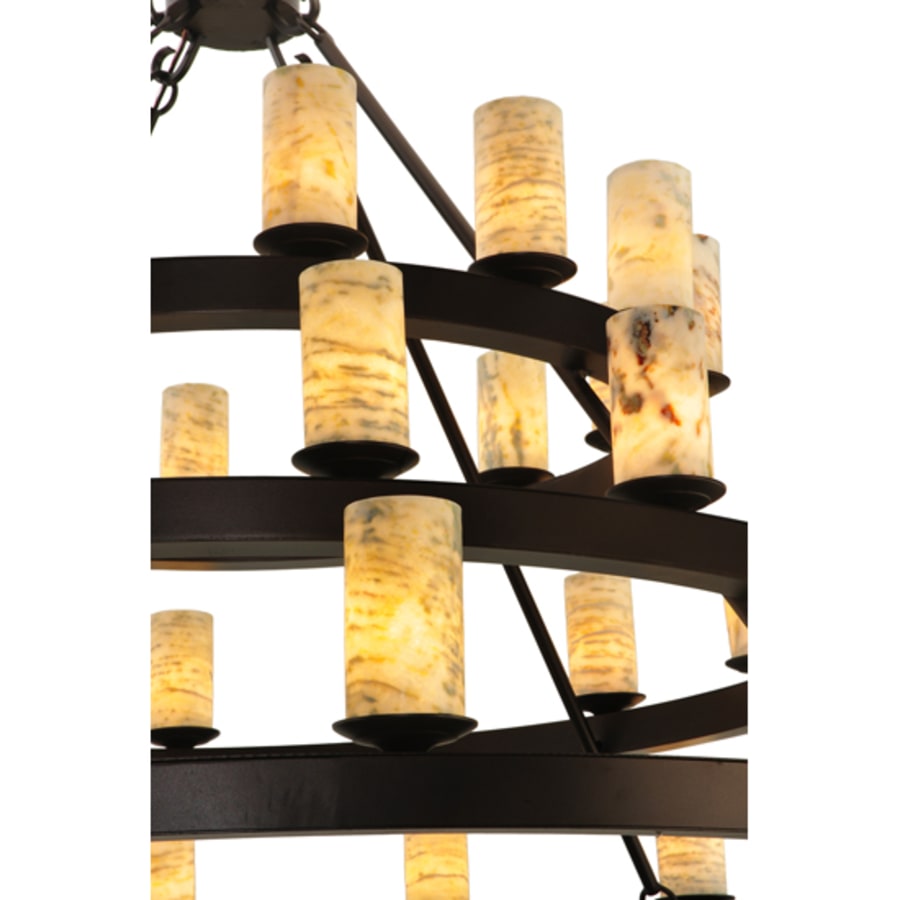 Meyda Tiffany Loxley Horizon 42 Light 70" Wide Pillar Candle Style Chandelier