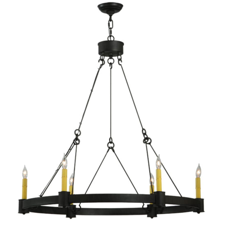 Meyda Tiffany Kenosha 6 Light 36" Wide Taper Candle Style Chandelier