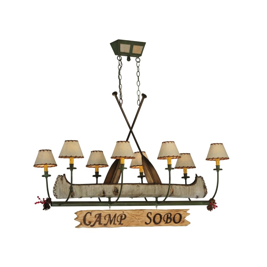 Meyda Tiffany 51.5" L Personalized Canoe 8 Light Chandelier