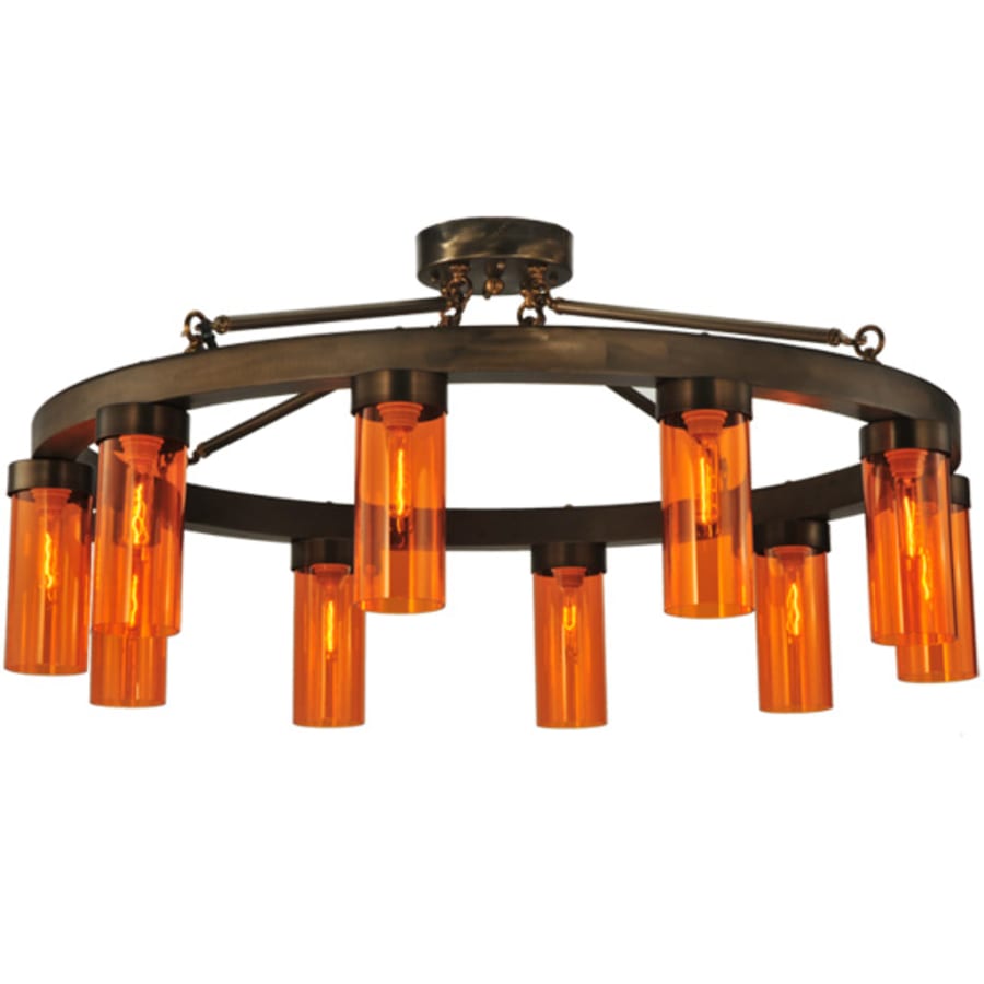 Meyda Tiffany Clark 10 Light 48" Wide Semi-Flush Ceiling Fixture
