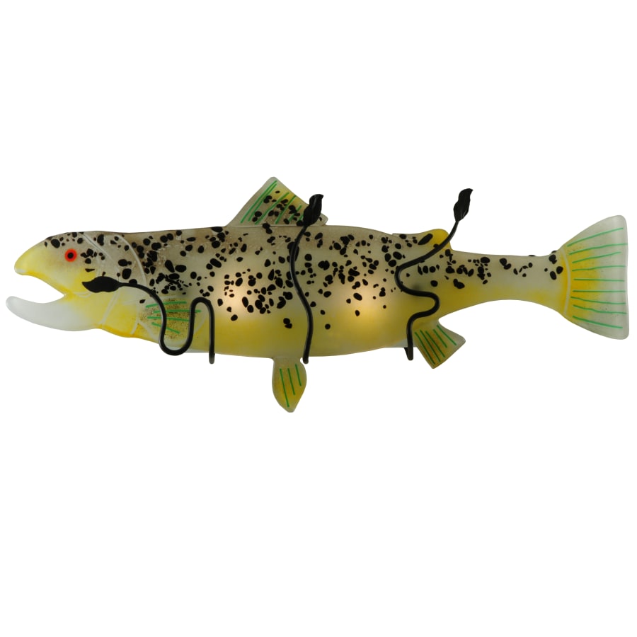 Meyda Tiffany 29.5" W Brown Trout Fused Glass Wall Sconce