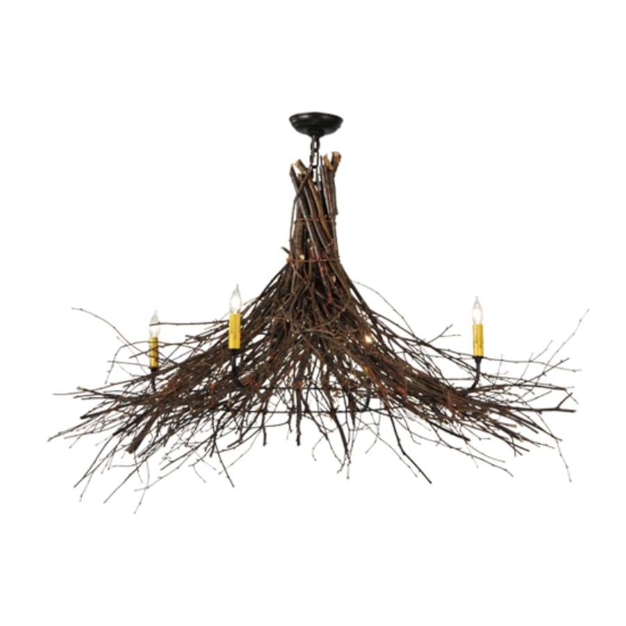Meyda Tiffany Twigs 4 Light 48" Wide Taper Candle Style Chandelier