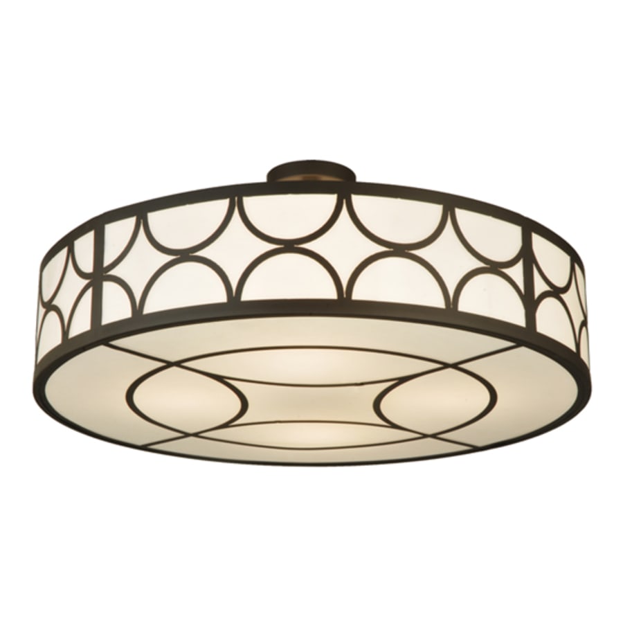 Meyda Tiffany Revival Deco Cilindro 4 Light 36" Wide Semi-Flush Drum Ceiling Fixture
