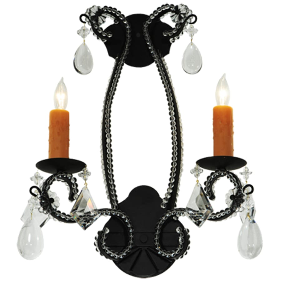 Meyda Tiffany Peak Crystal 2 Light 20" Tall Wall Sconce