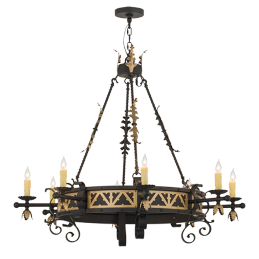Meyda Tiffany Filomena 8 Light 48" Wide Taper Candle Style Chandelier