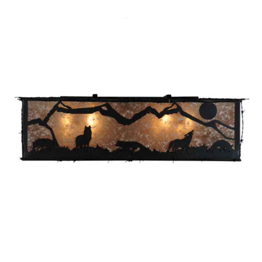 Meyda Tiffany Wolf on the Loose 8 Light 51" Wide Flush Mount Square Ceiling Fixture