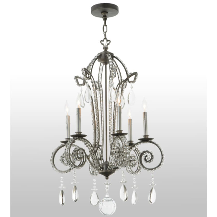 Meyda Tiffany Lucerne 6 Light 25" Wide Crystal Candle Style Chandelier