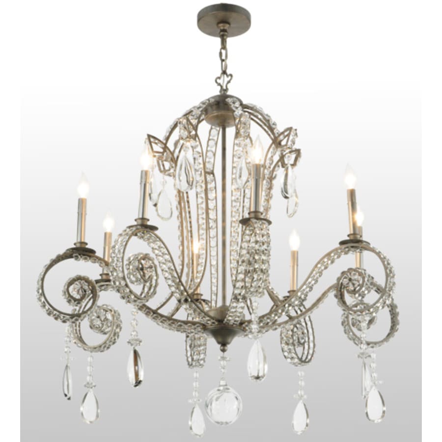 Meyda Tiffany Lucerne 8 Light 40" Wide Crystal Candle Style Chandelier
