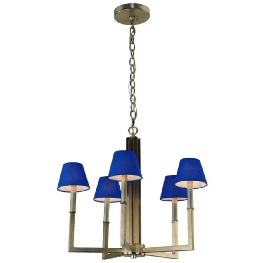 Meyda Tiffany Rula 5 Light 24" Wide Chandelier - Brushed Nickel Finish
