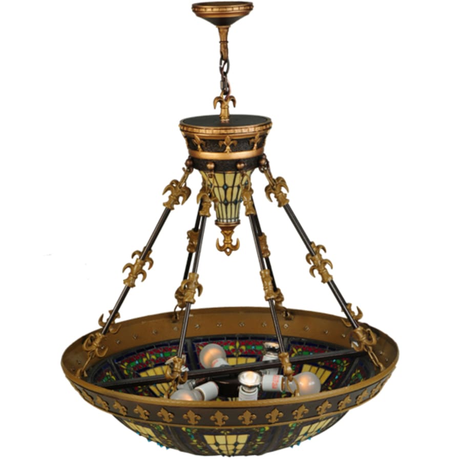 Meyda Tiffany Fleur-de-lis 3 Light 28" Wide Pendant