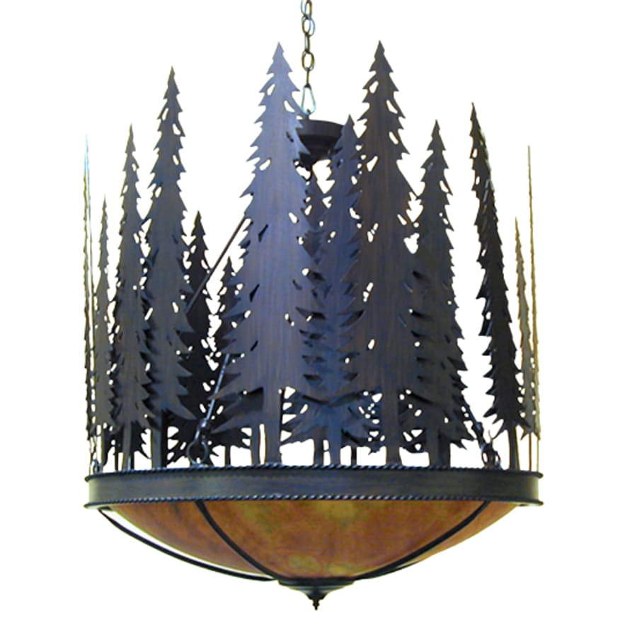Meyda Tiffany Tall Pines 5 Light 30" Wide Pendant
