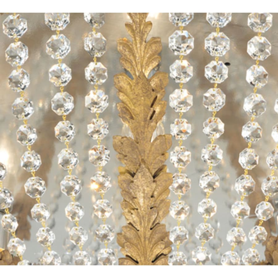 Meyda Tiffany Chrisanne 5 Light 33" Wide Flush Mount Bowl Ceiling Fixture - Pompeii Gold Finish