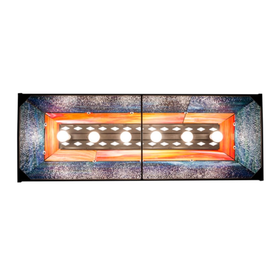 Meyda Tiffany Battling Bucks 9 Light 48" Wide Linear Pendant