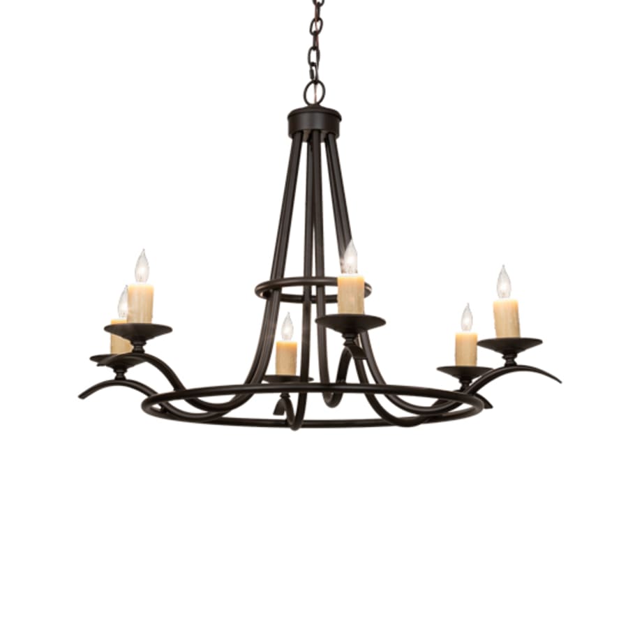 Meyda Tiffany Octavia 6 Light 36" Wide Taper Candle Style Chandelier