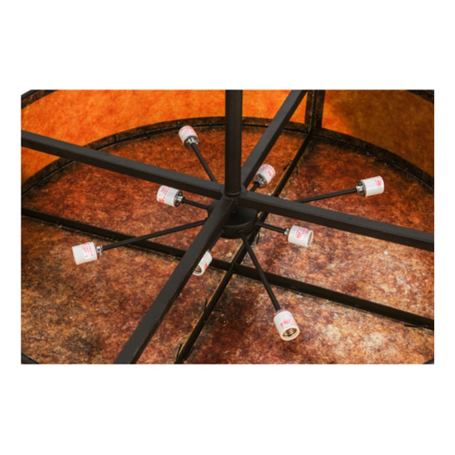 Meyda Tiffany Smythe Craftsman 8 Light 44" Wide Semi-Flush Drum Ceiling Fixture