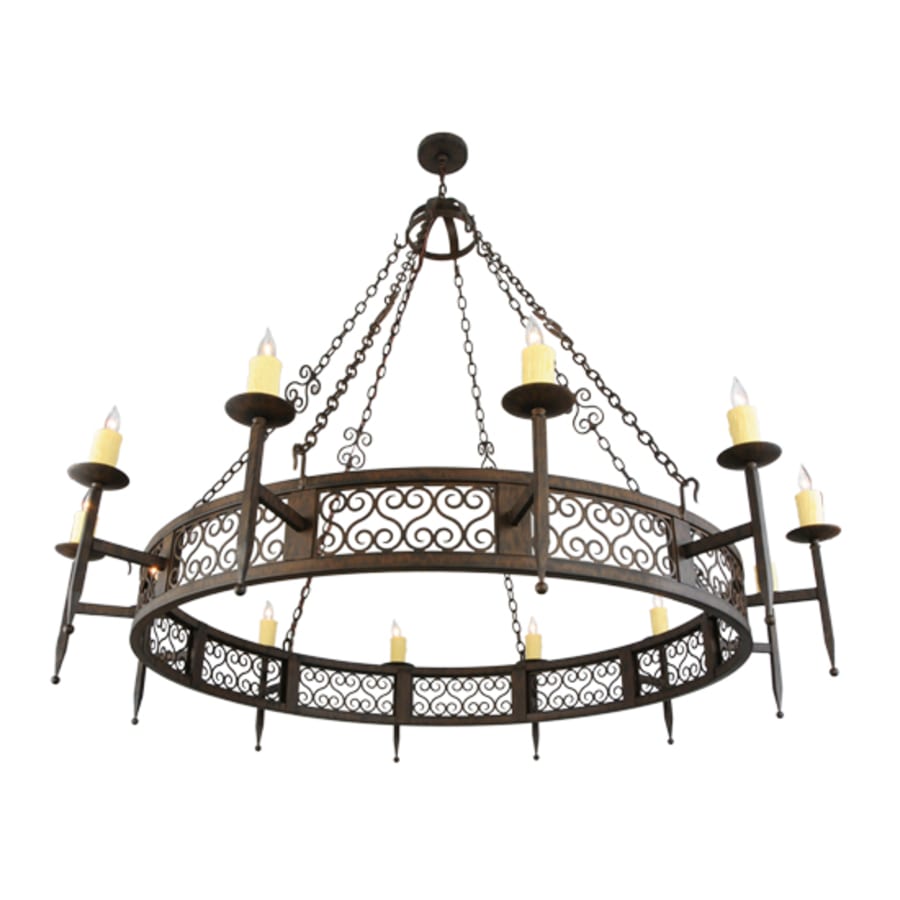 Meyda Tiffany Toscano 12 Light 72" Wide Taper Candle Style Chandelier
