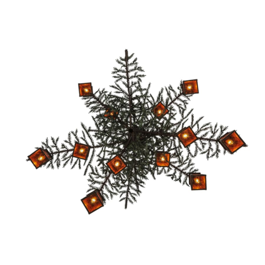 Meyda Tiffany Pine Branch Valley View 12 Light 53" Wide Chandelier