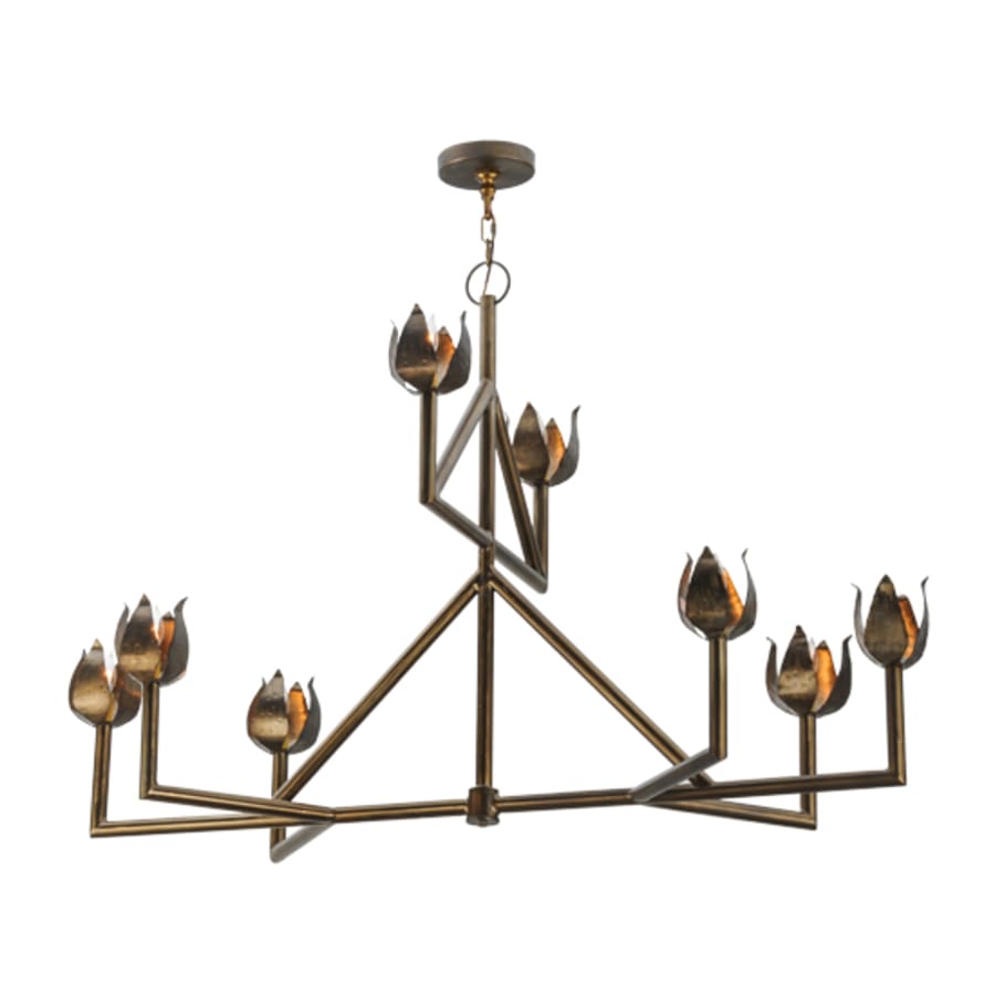 Meyda Tiffany Long Tulip 8 Light 25" Wide Chandelier